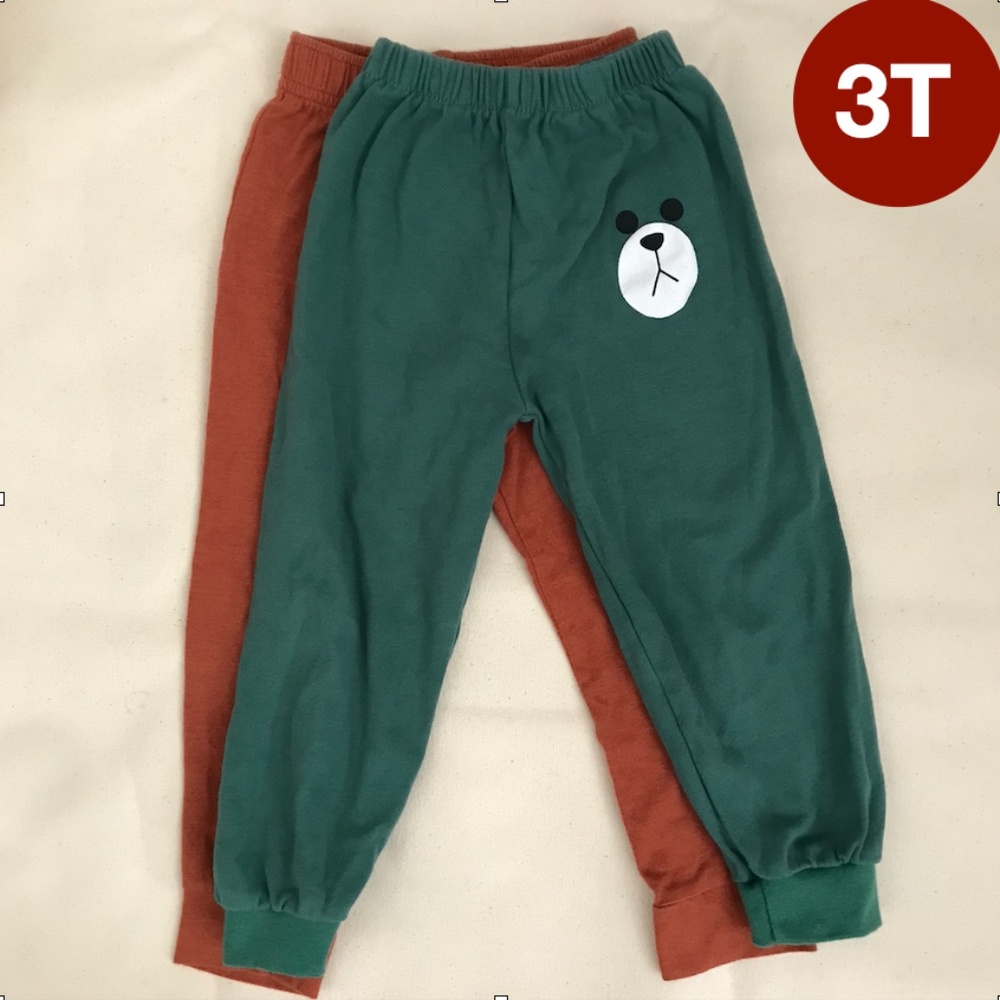 Cat & Jack Toddler  ( Bear Green & Brown) Jogger Sweatpants 3T